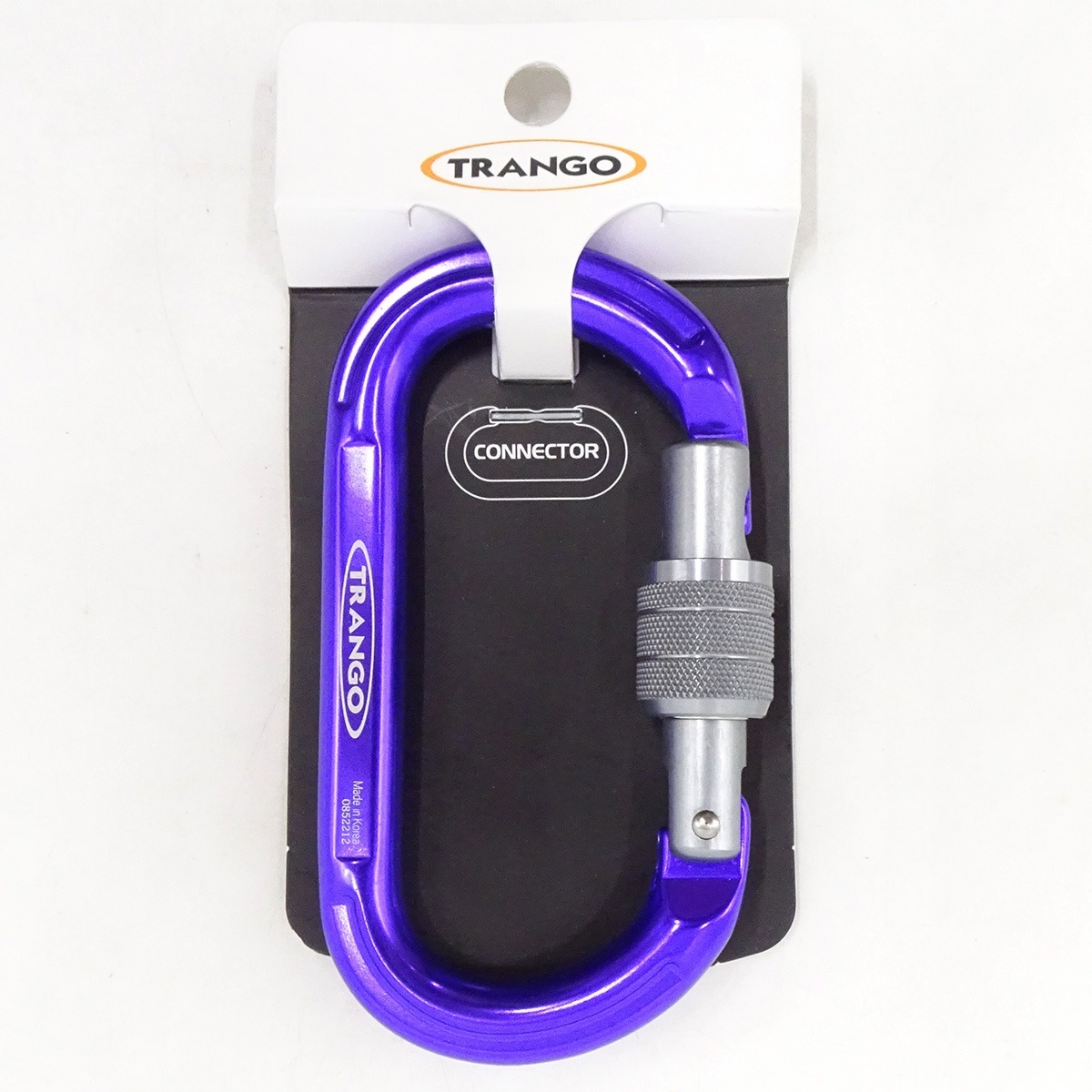 【中古・未使用品】TRANGO トランゴ オーバルスクリュー パープル PU 1826041 スクリューゲート カラビナ クライミング ボルダリング