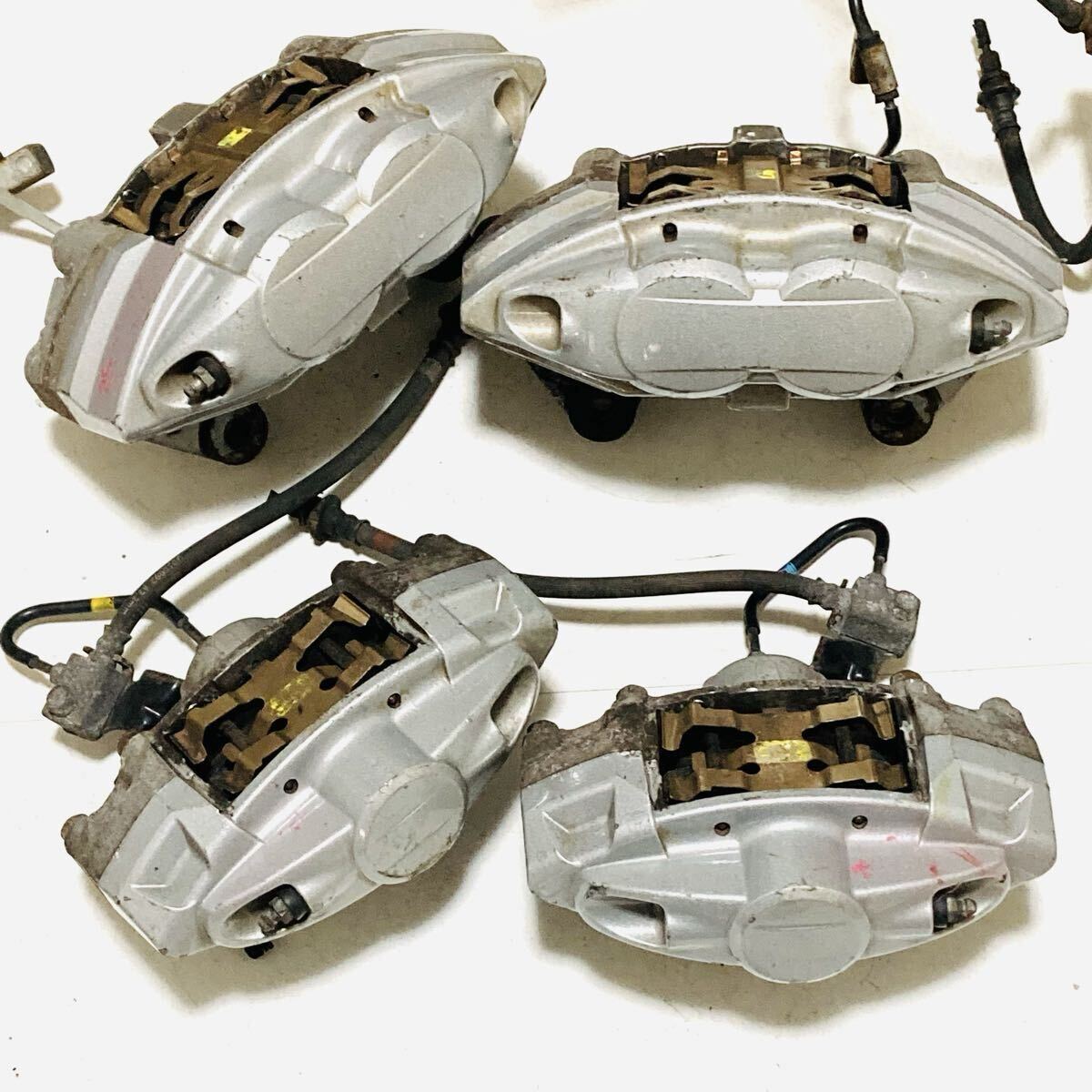 ◆NISSAN 日産 Y51 フーガ 純正 AKEBONO アケボノ 曙 対向 4POT 2POT キャリパー ブレーキキャリパー 前後 1台分 V36 V37 Z34