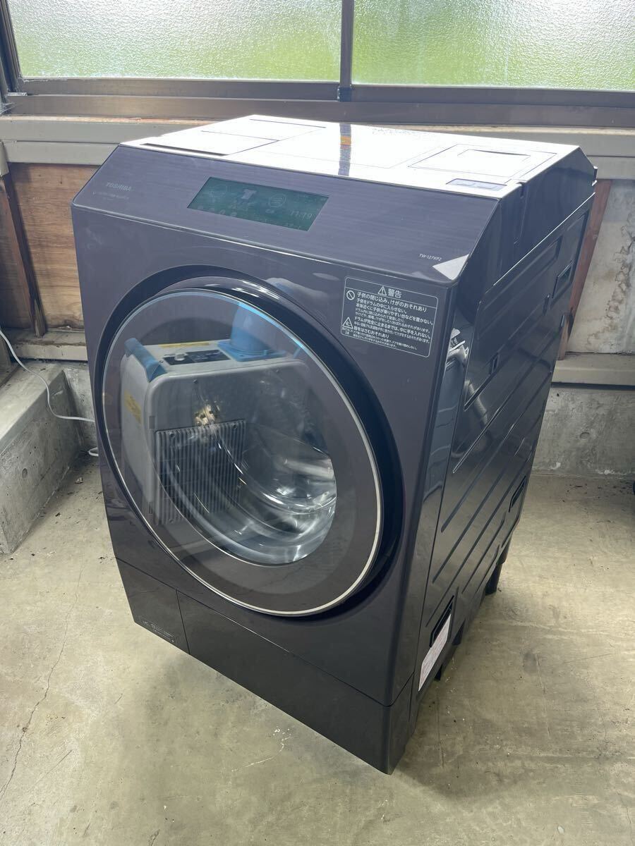 東芝 ZABOON TW-127XP2R 2023年製 ドラム式洗濯乾燥機 最上位モデル 右開き 洗濯12.0kg/乾燥7.0kg 美品 ボルドーブラウン