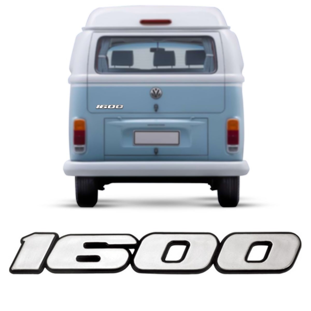 エンブレム 1600 VW フォルクスワーゲン 数字スクリプト ビートル T1 T2 T3 バス バン カルマン ギア スクエアバック用 