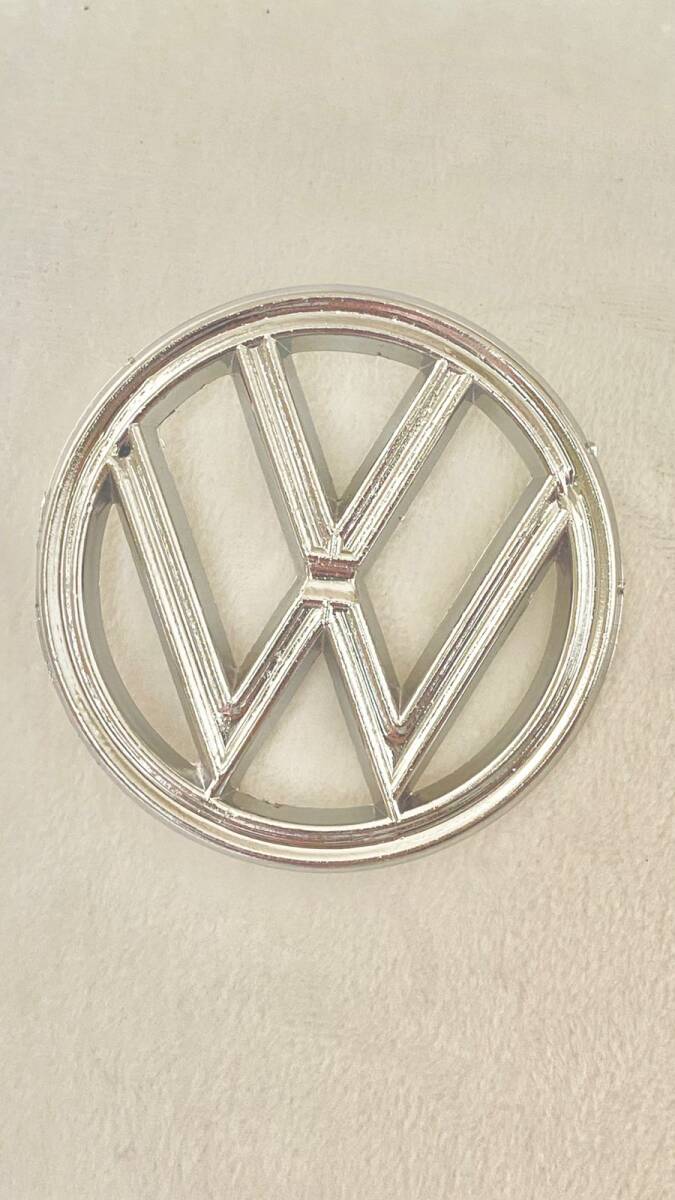 アウトレット VW 丸型 エンブレム フロントフード クローム メッキ プラスチック 空冷VW ワーゲン T1 バグ スーパービートル T3 63-79年式
