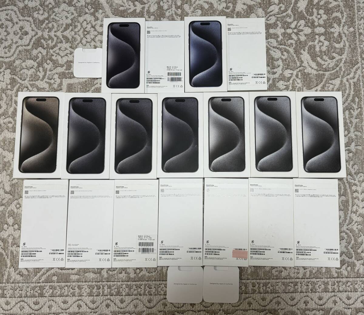 ◆格安処分： iPhone 13 / 15 Pro Max / 15 / 14 / 16 Pro / iPad Air mini 等 化粧箱 空箱 33個セット / 送料無料