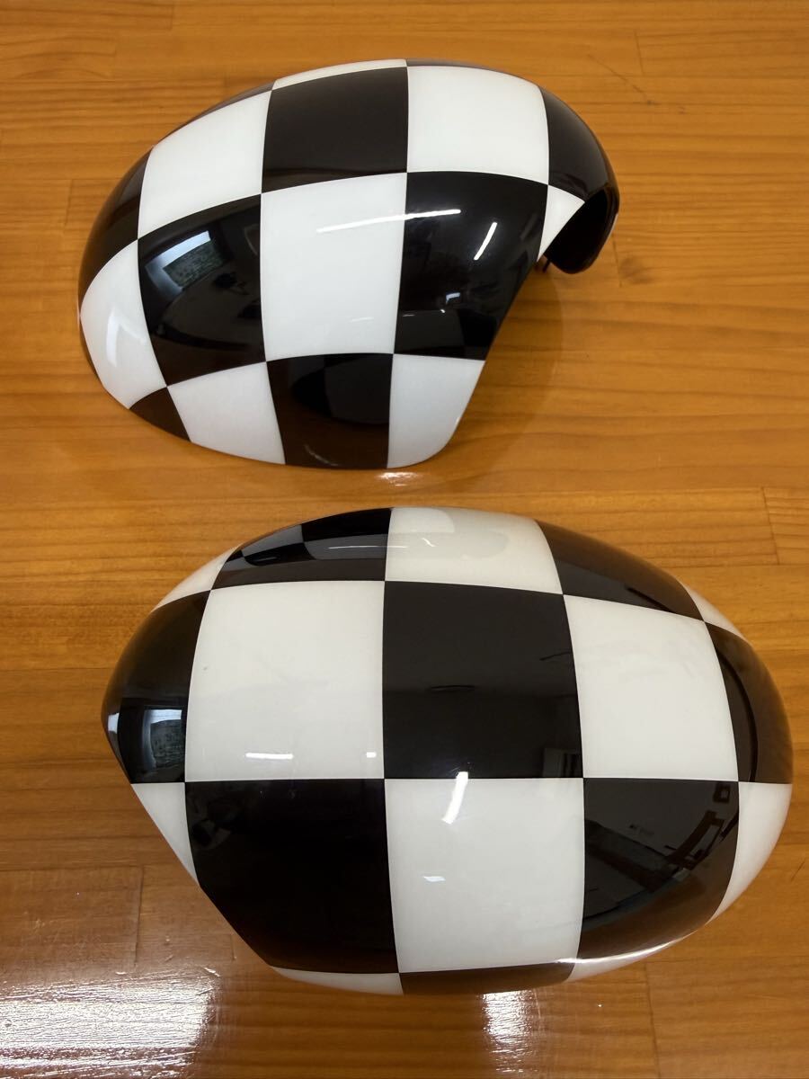 MINI ミニ チェッカーフラッグ ドアミラーカバー 純正オプション R55 R56 R60など