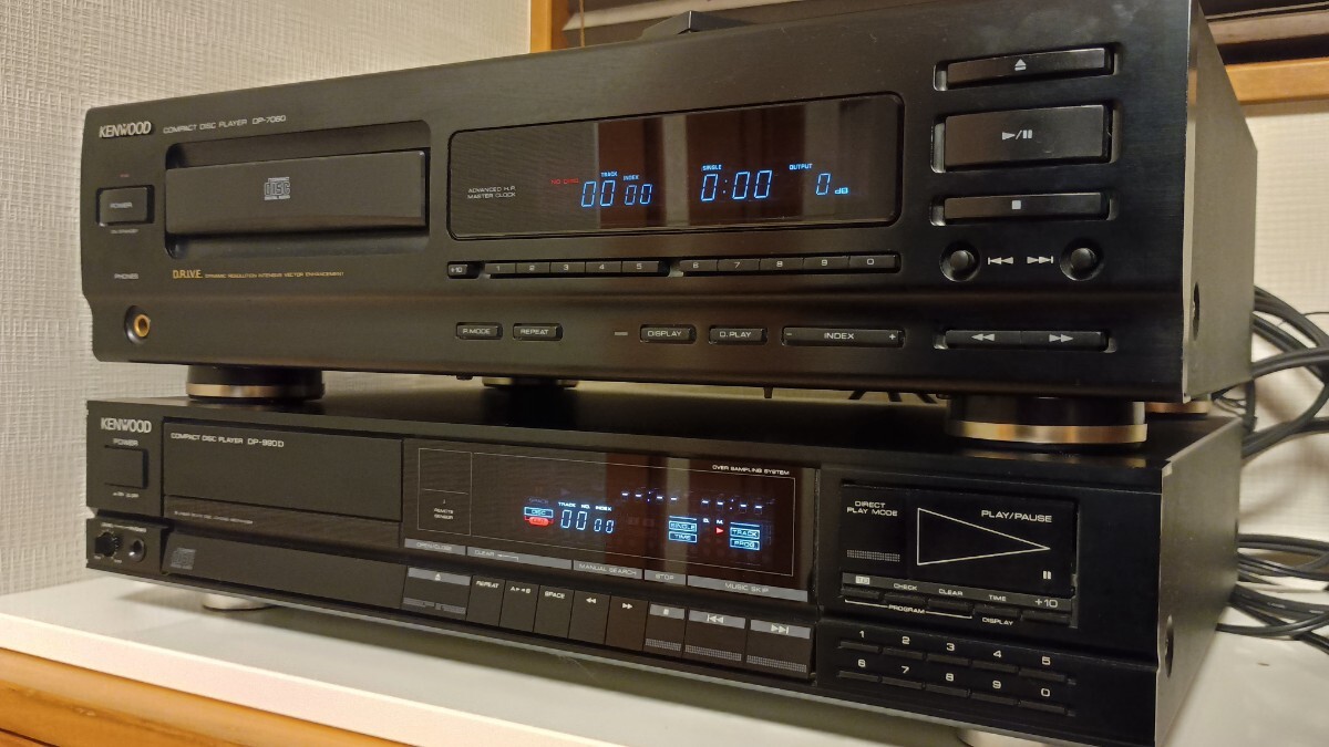 CDプレーヤー　kenwood ケンウッド　 DP-7060とDP-990Dの2台セット　 DAC7搭載 完動品 外観良好