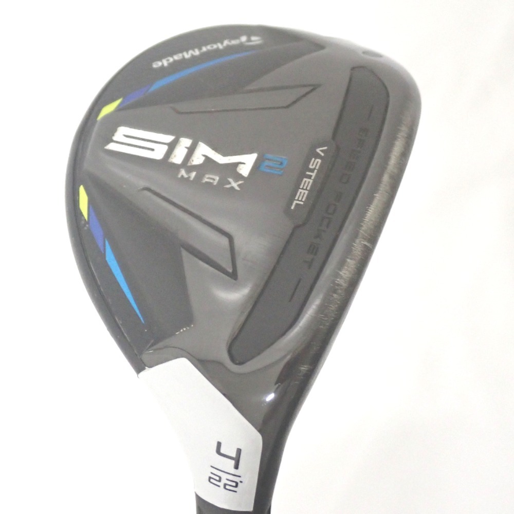 NA65383 テーラーメイド ゴルフクラブ ユーティリティ 4U 22° SIM2 MAX レスキュー V-STEEL 右用 メンズ TaylorMade 中古