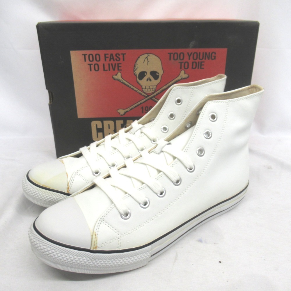 KR104681 クリームソーダ ハイカット スニーカー ホワイト系 28.0cm ロックンロール スター ハイ CS-H6960 メンズ CREAM SODA 中古