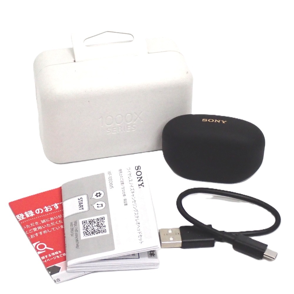 NA67085 ソニー ワイヤレスノイズキャンセリングイヤホン WF-1000XM5 ブラック sony 中古