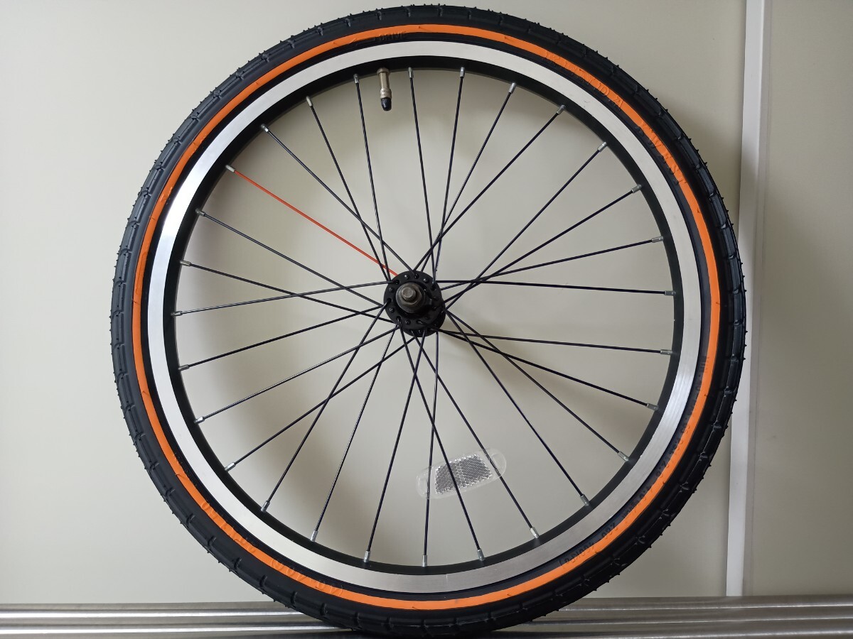 【中古美品・送料込】自転車 20インチ 前輪 ホイール(406) 小径車 93mm？