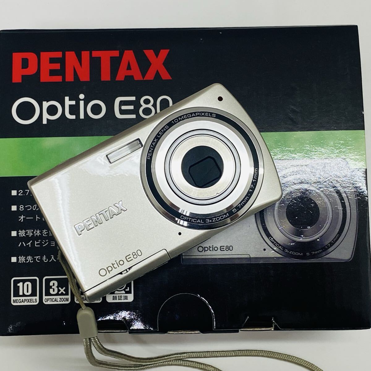 【2884】 PENTAX ペンタックス デジタルカメラ Optio E80 オプティオ 動作確認済み