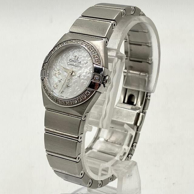 A19　【稼働品】OMEGA　オメガ　コンステレーション　ブラッシュスターダイヤ　腕時計