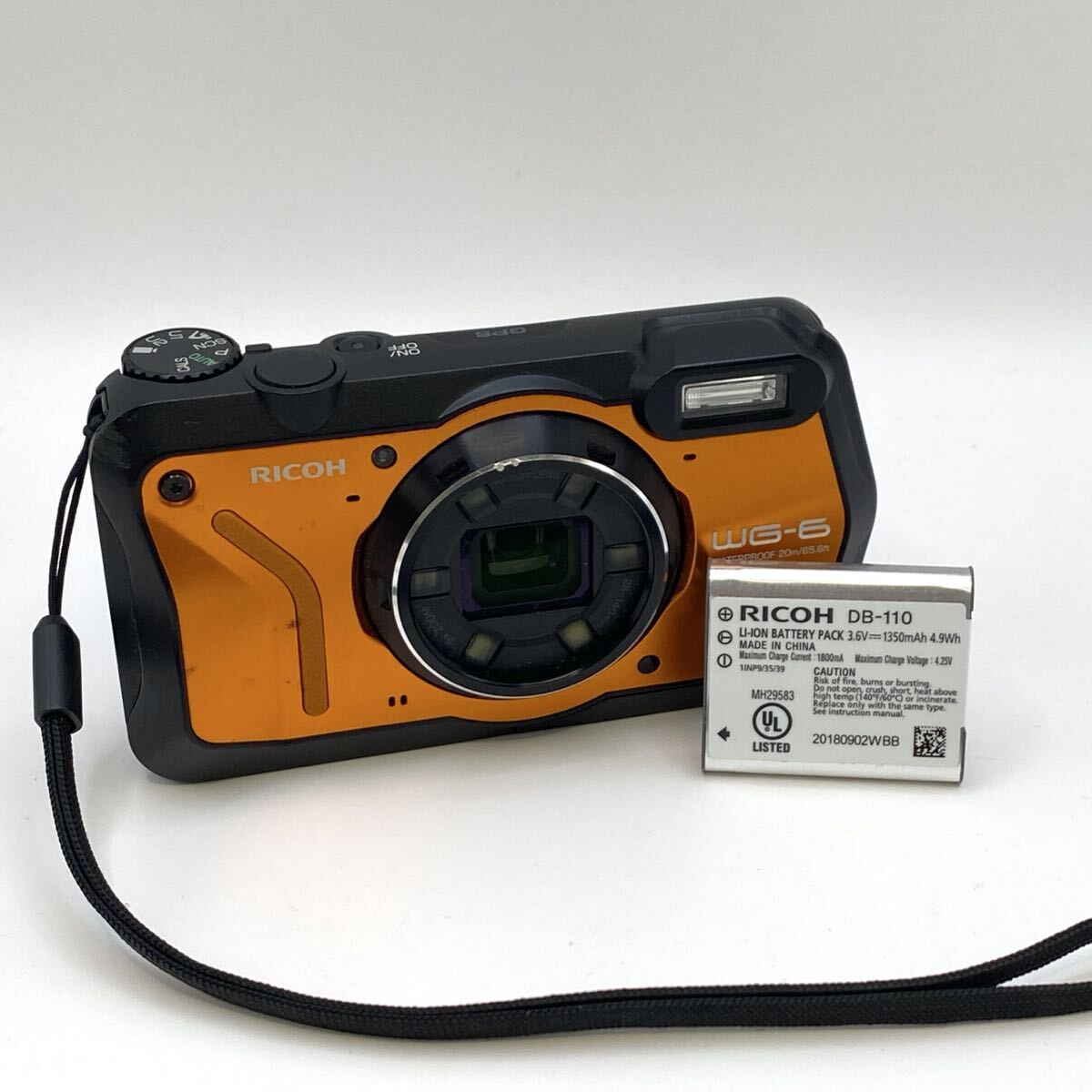 L RICOH WG-6 オレンジ コンパクトデジタルカメラ リコー 防水 デジタルカメラ コンデジ カメラ アウトドア モノトク