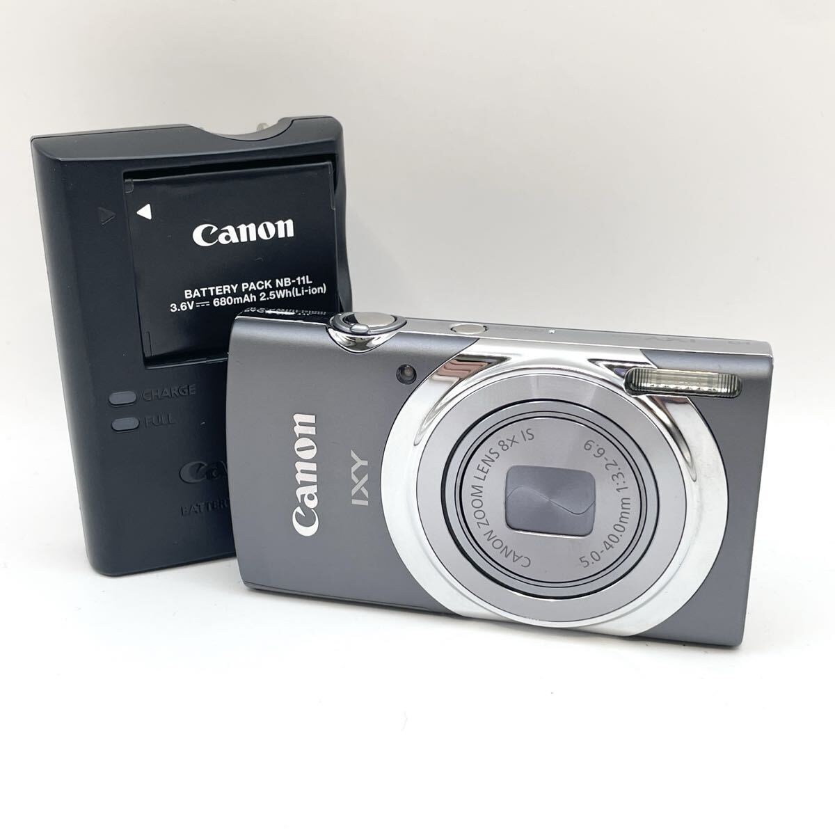 $ Canon IXY 130 コンパクトデジタルカメラ グレー キヤノン キャノン イクシー コンデジ デジカメ カメラ モノトク