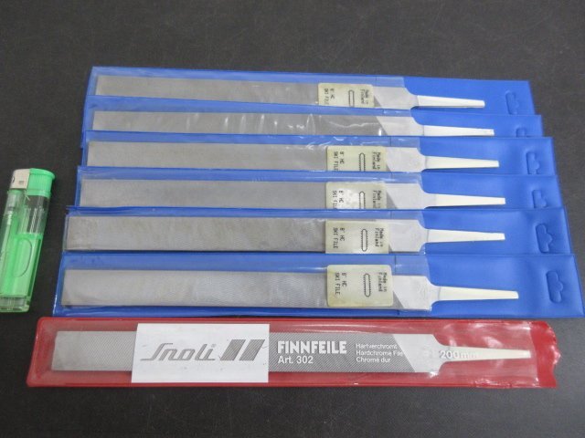 ZD627■フィンランド Snali FINNFEILE / 鉄工やすり / 200mm // 計7点 // 鑢 ヤスリ / 未使用