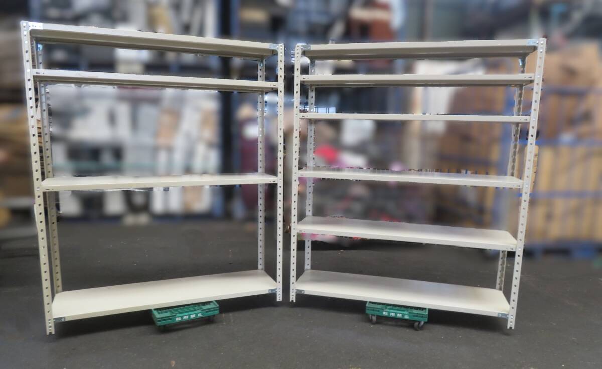 I-97）来店・引き取り限定☆スチールラック 2台★スチール棚・収納棚・ラック☆W1515×D465×H1805★中古品