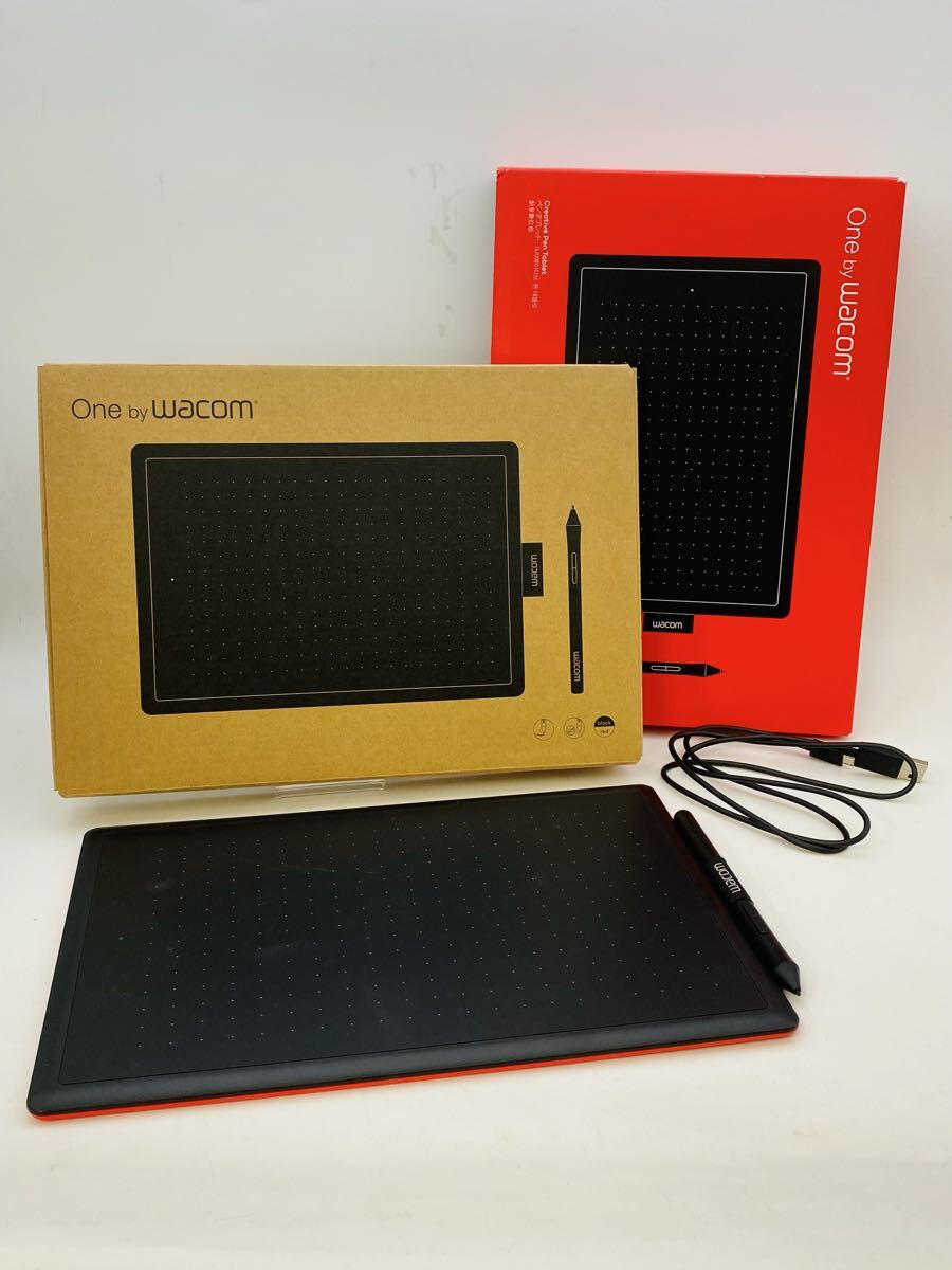 ◯ One by Wacom CTL-672 Pen Tablet ペンタブレット ワコム 周辺機器 入力装置 コンピュータ 箱付き コード有り 通電動作未確認