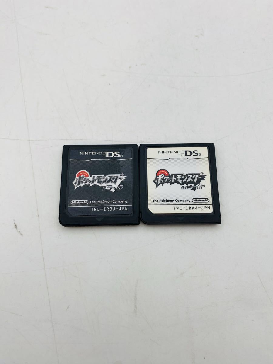 ∞ ニンテンドーDS ブラック/ホワイト ポケットモンスター ポケモン ケースなし ソフトのみ Nintendo 任天堂 2点まとめ
