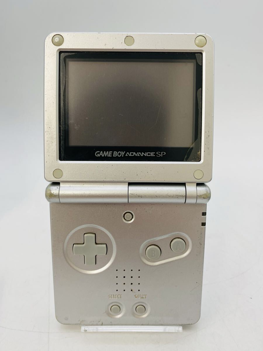 ■ Nintendo GAMEBOY ADVANCE SP AGS-001 任天堂 ゲームボーイアドバンスSP ゲーム機 本体 プラチナシルバー色 充電コード無 通電未確認
