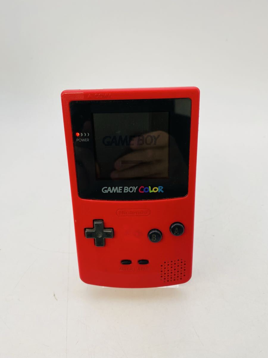 ◯ ニンテンドーゲームボーイカラー CGB-001 レッド系色 GBC Nintendo 任天堂 NINTENDO GAMEBOY COLOR ゲーム機 本体 通電のみ確認済み