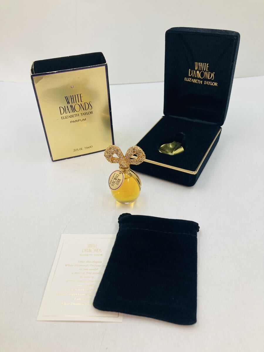 □ ELIZABETH TAYLOR WHITE DIAMONDS エリザベス テイラー ホワイト ダイヤモンド 香水 フレグランス ヘルスケア 7.5ml 残量ほぼ満量