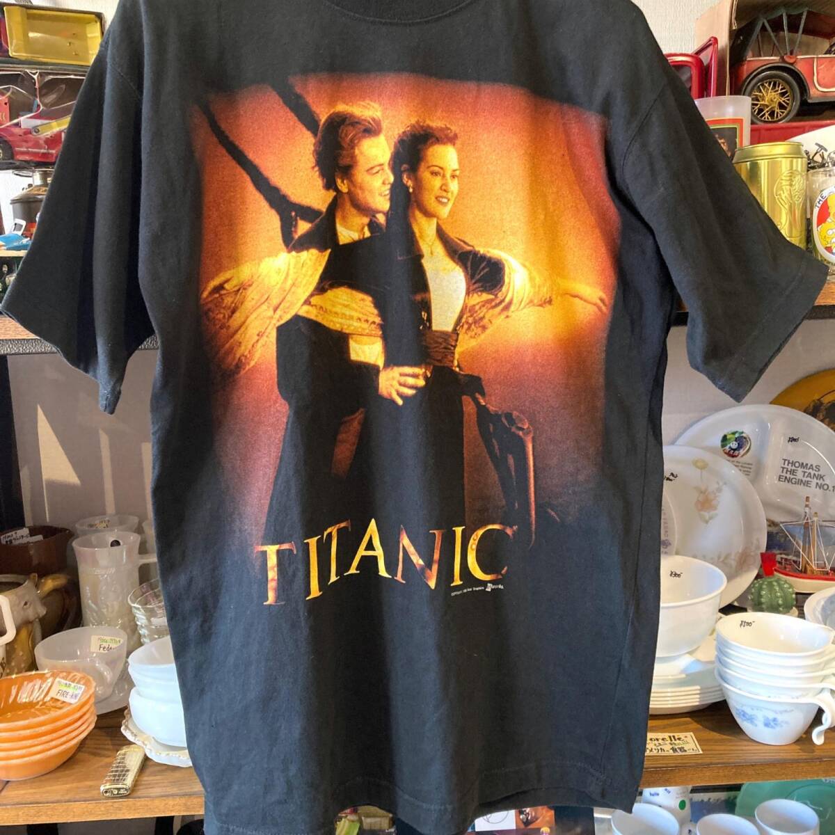 MP424)90's MOVIE Tシャツ TITANIC Mサイズ コピーライト有 MICHAEL 古着 中古 現状品 / 90年代 ムービーT タイタニック 当時物 ビンテージ