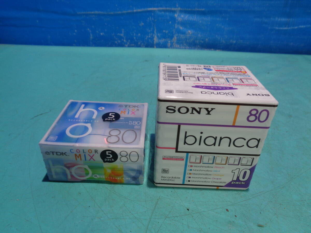 MD ミニディスク SONY bianca 10pack TDK COLRMIX 5pack 未開封品