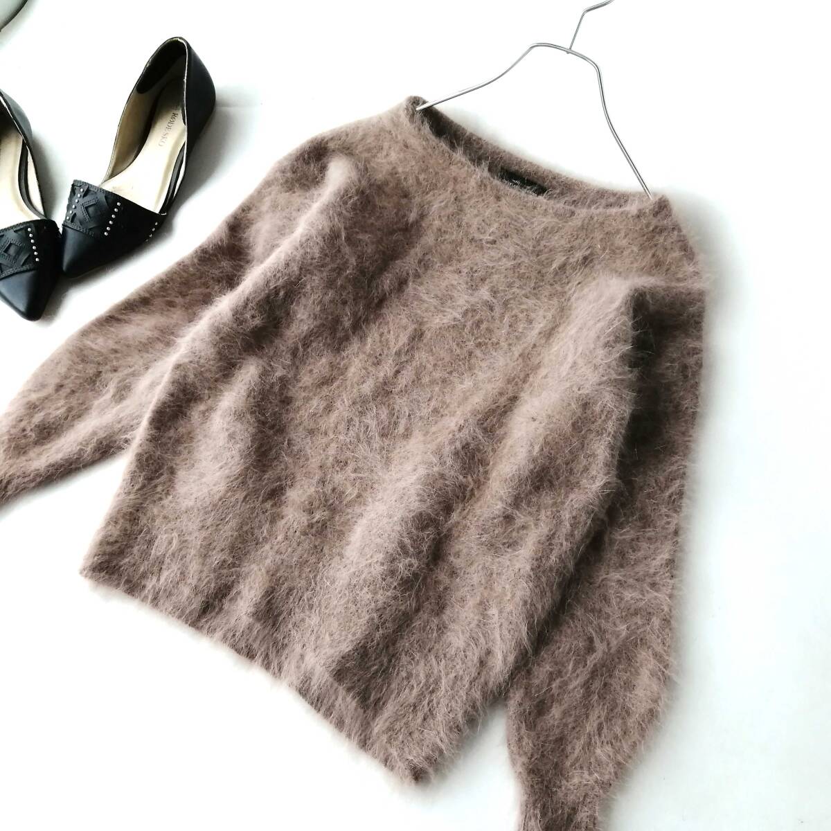 UNITED ARROWS ユナイテッドアローズ レディース♪ふわふわ 長袖ニット セーター ベージュ 260609nu【4点同梱で送料無料】