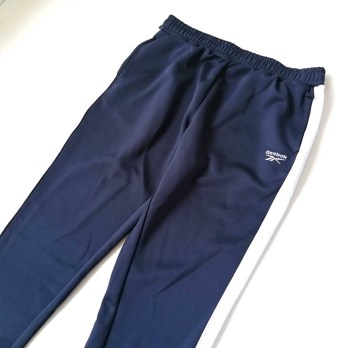 Reebok リーボック レディース♪ジャージ スウェットパンツ サイドライン LLサイズ ネイビー 260626nt【4点同梱で送料無料】