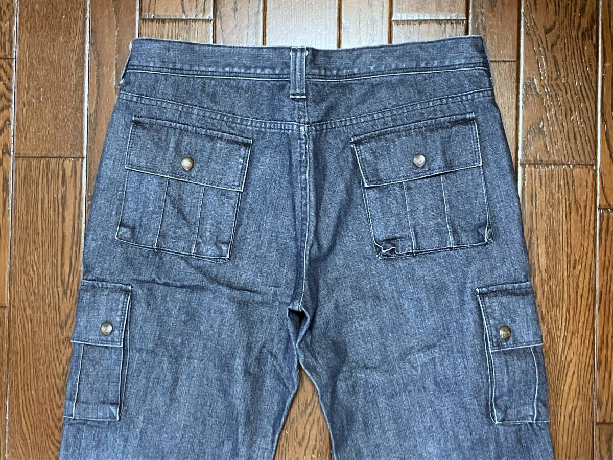 リー Ｌｅｅ カーゴ スタイル デニム パンツ XL サイドポケット ジーンズ ジッパーフライ ロングＬ ボタン ストレート
