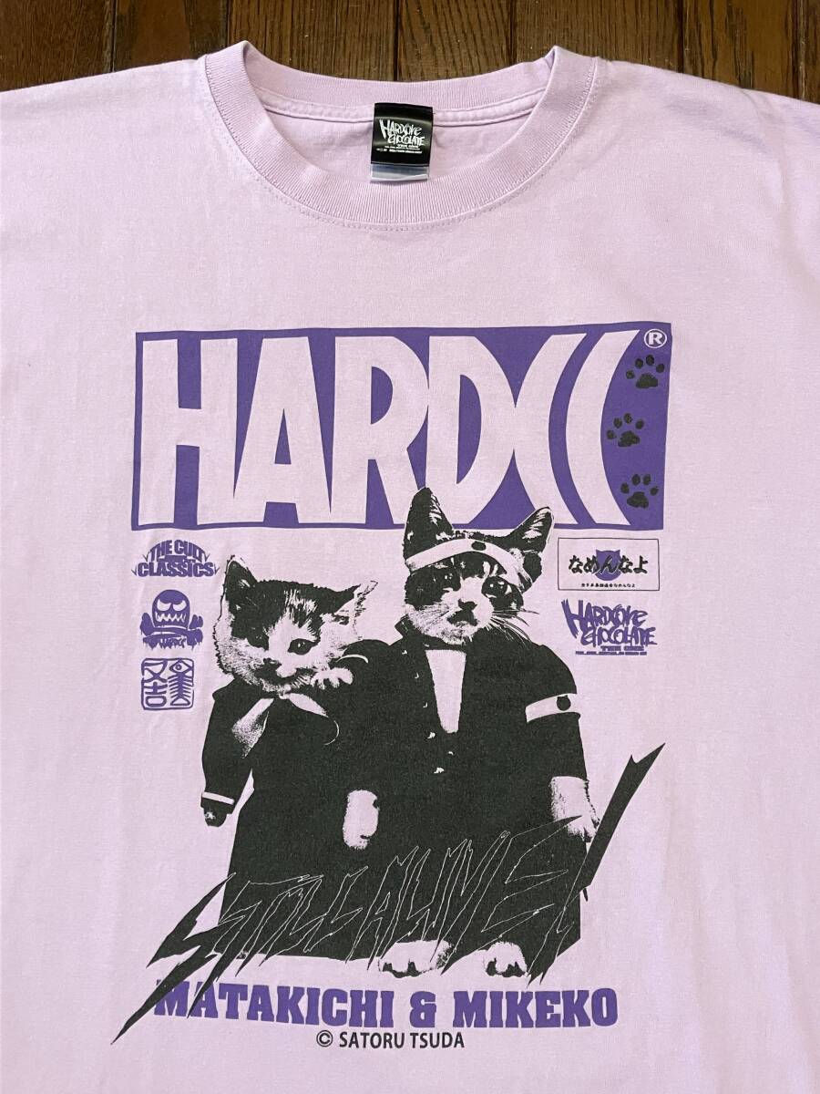ハードコアチョコレート HARDCORE CHOCOLATE なめ猫 Tシャツ XL 薄紫 パープル 又吉 みけ子 なめんなよ 猫 ネコ ねこ CAT