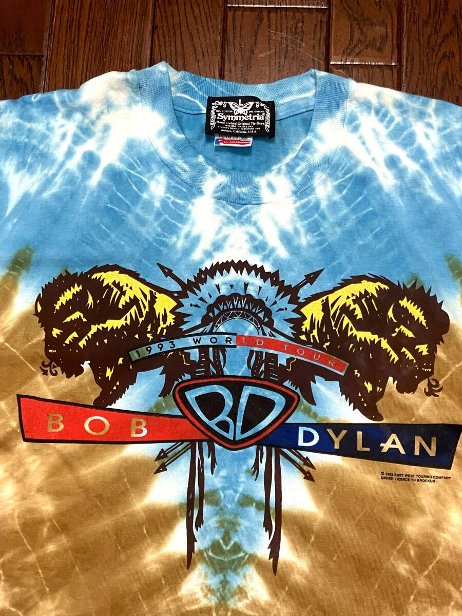 90s USA製 ビンテージ フルーツタグ ボブ ディラン BOB DYLAN 93年 ツアー Tシャツ L Symmetria タイダイ 90年代 アメリカ製 ロック バンド