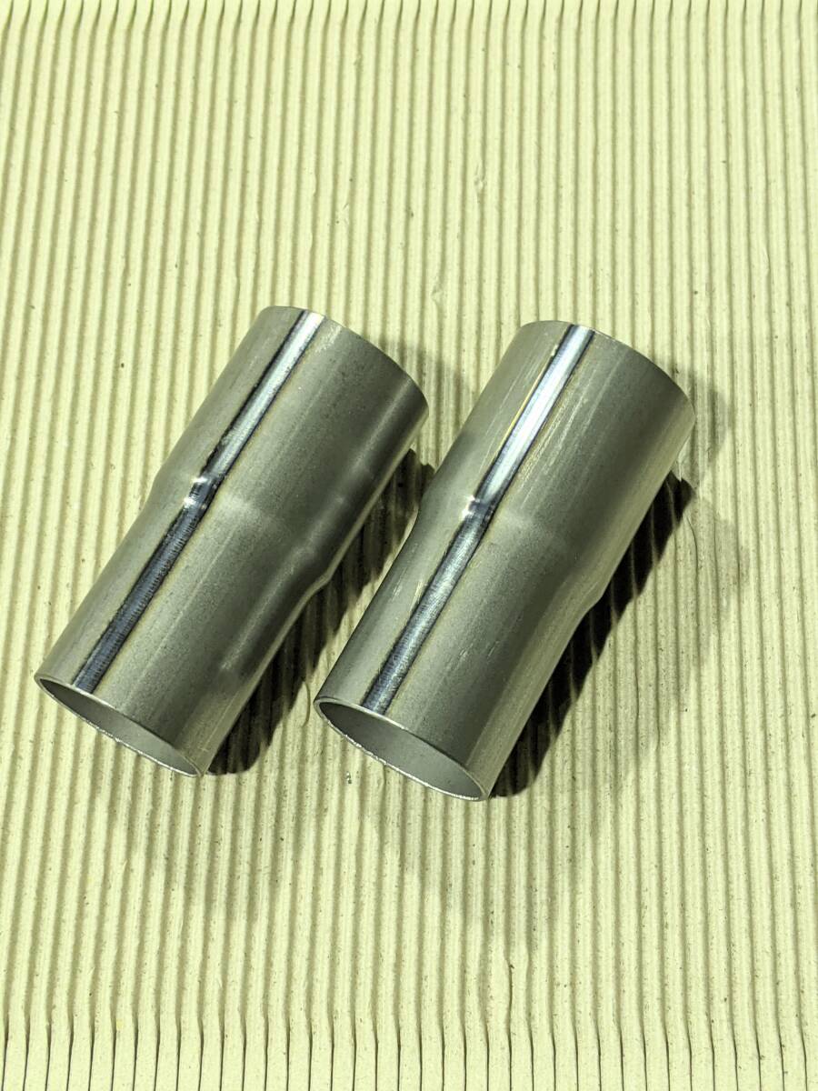 【Φ42.7　同径ジョイントパイプ】　スチール製　2本セット