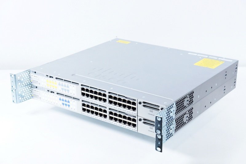 Cisco/シスコ Catalyst C3850シリーズ スイッチ 2台セット▲WS-C3850-24T-S V07 中古