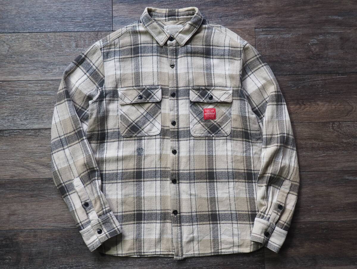 NEIGHBORHOOD オリジナルプレイド ワークシャツ 希少サイズ　XL チェックオープンシャツ ネイバーフッド