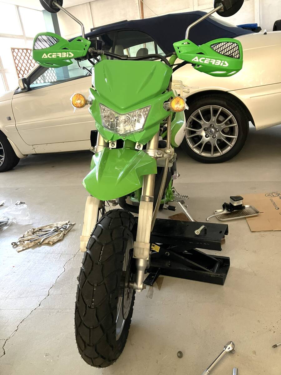 ◆KSR2 KSR1 KSR80 KSR50 KSR110◆ヘッド ライト カウル 社外品◆ライムグリーン◆カワサキ Kawasaki◆ライトカウル 緑◆フェンダー同梱可