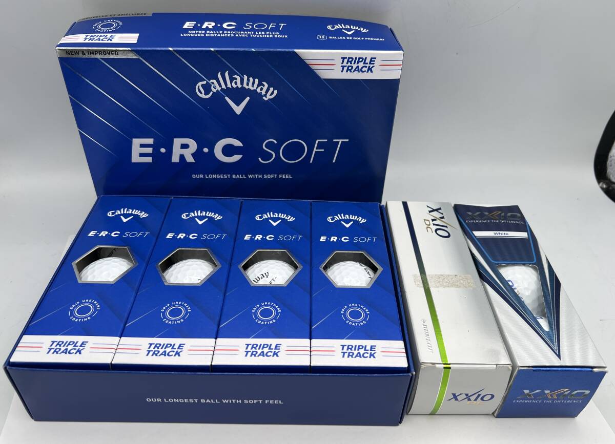 i2661C 美品 ゴルフボール 計18個 キャロウェイ ERC SOFT 1ダース 白 トリプル トラック ホワイト callaway ERC ソフト ゼクシオ XXIO 6個