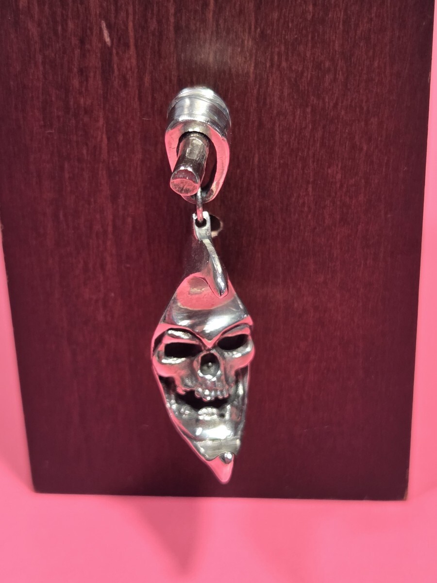 ★本物 新品 未使用《クレイジーピッグ》CRAZY PIG 　SKULL IN THE MOON PENDANT TOP　送料無料★ シルバー925 ペンダントトップ