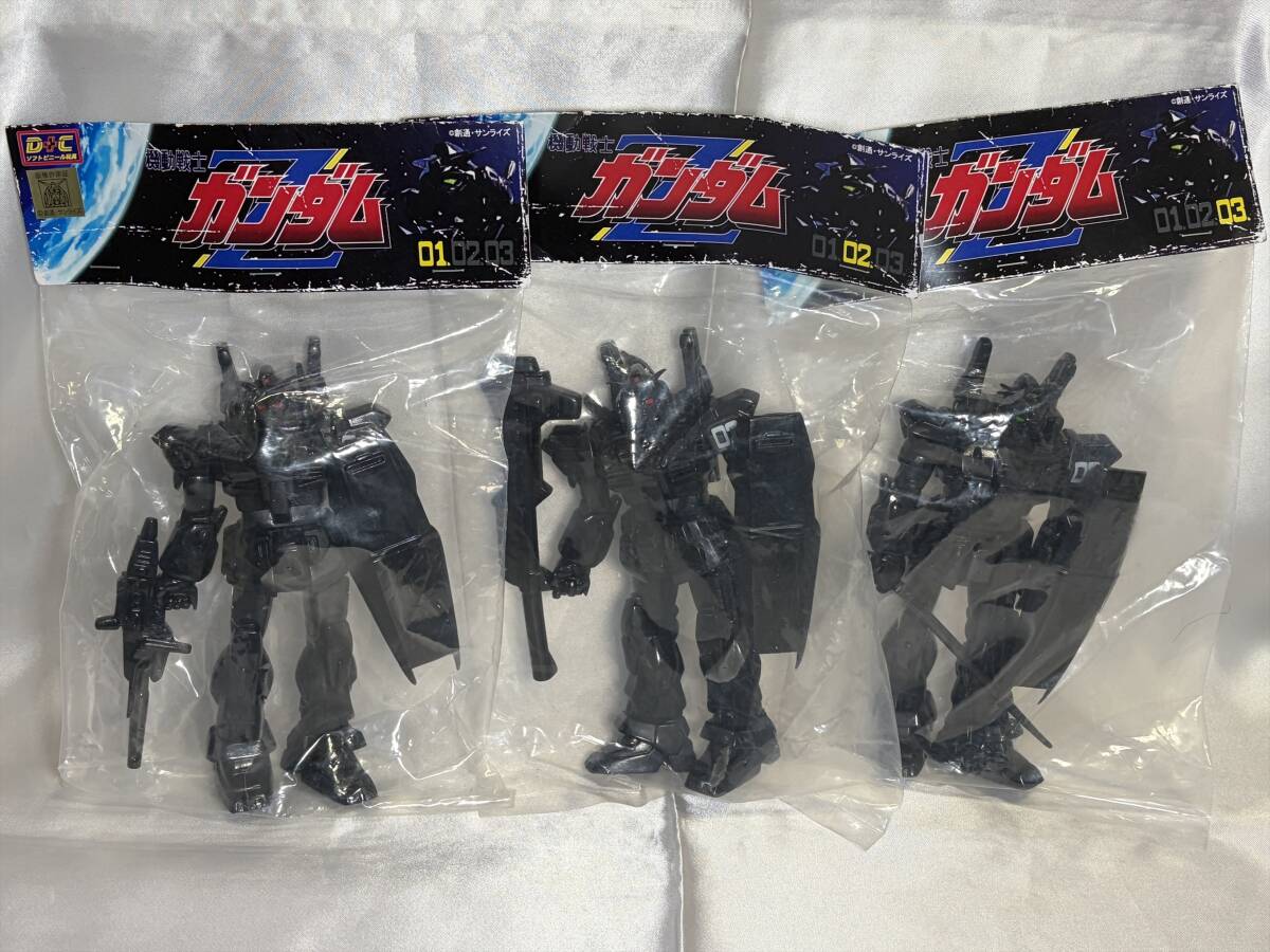 D+C ガンダム Mk-Ⅱ ティターンズカラー 1号機 2号機 3号機 3体セット ソフビ フィギュア 機動戦士Zガンダム 電人 D&G C3AFA キャラホビ