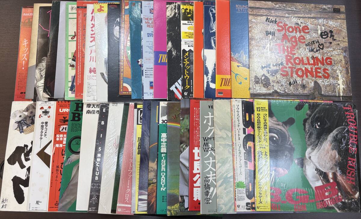 #4243　レコード LP おまとめ ローリングストーンズ KISS バブルガム・ブラザーズ YMO BOWY など 洋楽 邦楽 音出し未確認 ジャンク