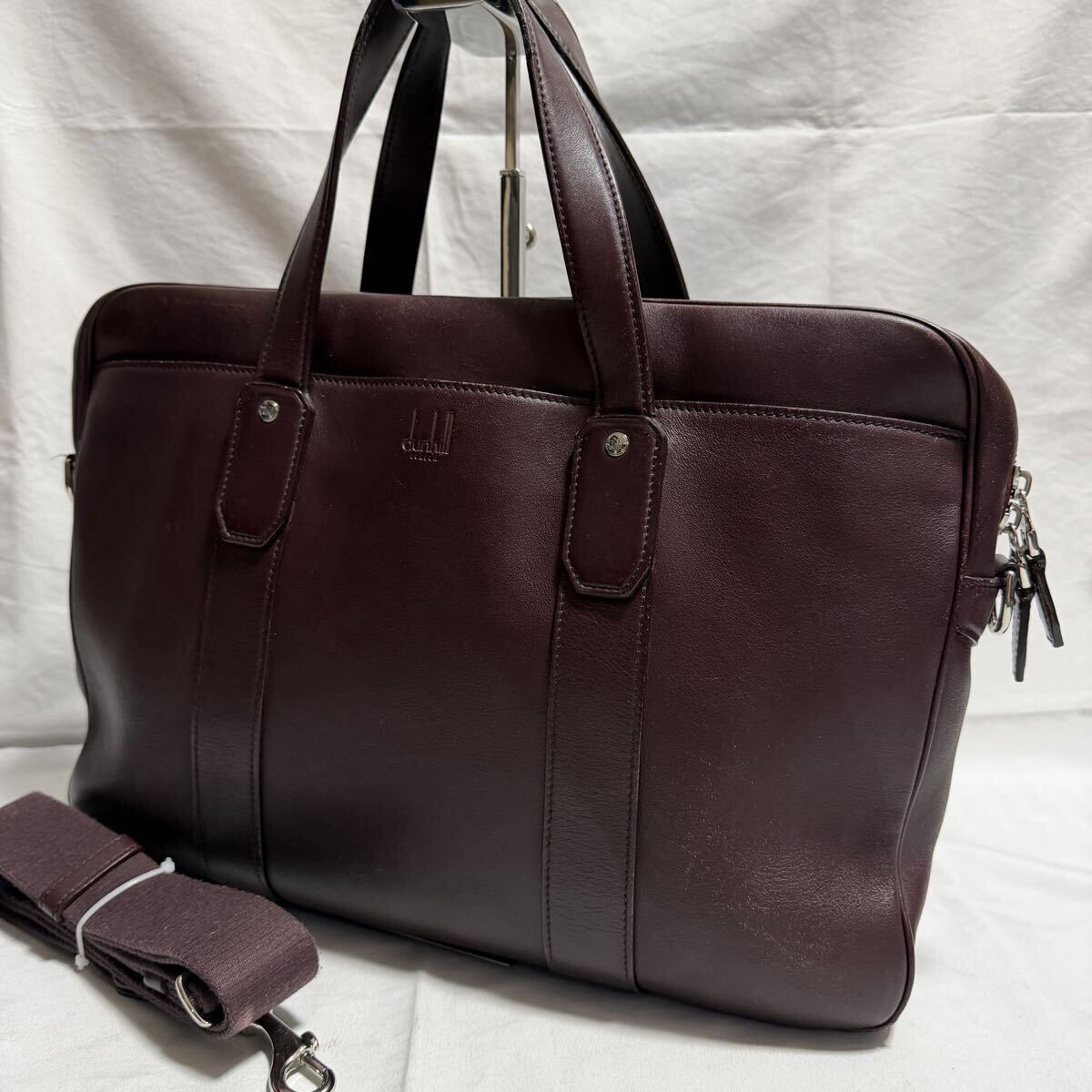 希少色 レッド A4 dunhill ダンヒル ブリーフケース ビジネスバッグ ハムステッド トートバッグ ショルダーバッグ レザー 本革 2way メンズ