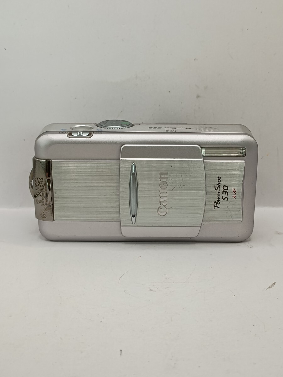 6226【ジャンク品・通電動作未確認】1円スタートCanon PowerShot S30 PC1018 シルバー デジタルカメラ