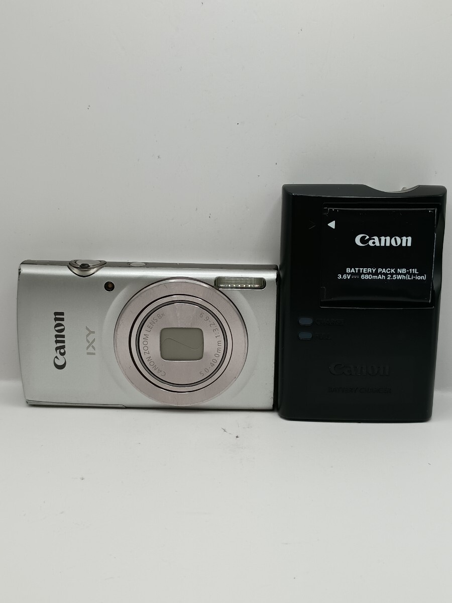 5870 【動作確認済】1円スタート Canon IXY200 シルバー コンパクトデジタルカメラ バッテリー付き
