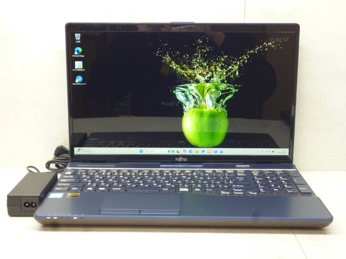 ☆第8世代☆富士通 LIFEBOOK AH77/D1☆Core i7 1.80GHz/8GB/1TB+SSD128GB/高解像度/BD/無線/Bluetooth/カメラ/Office/Win11DtoD領域☆