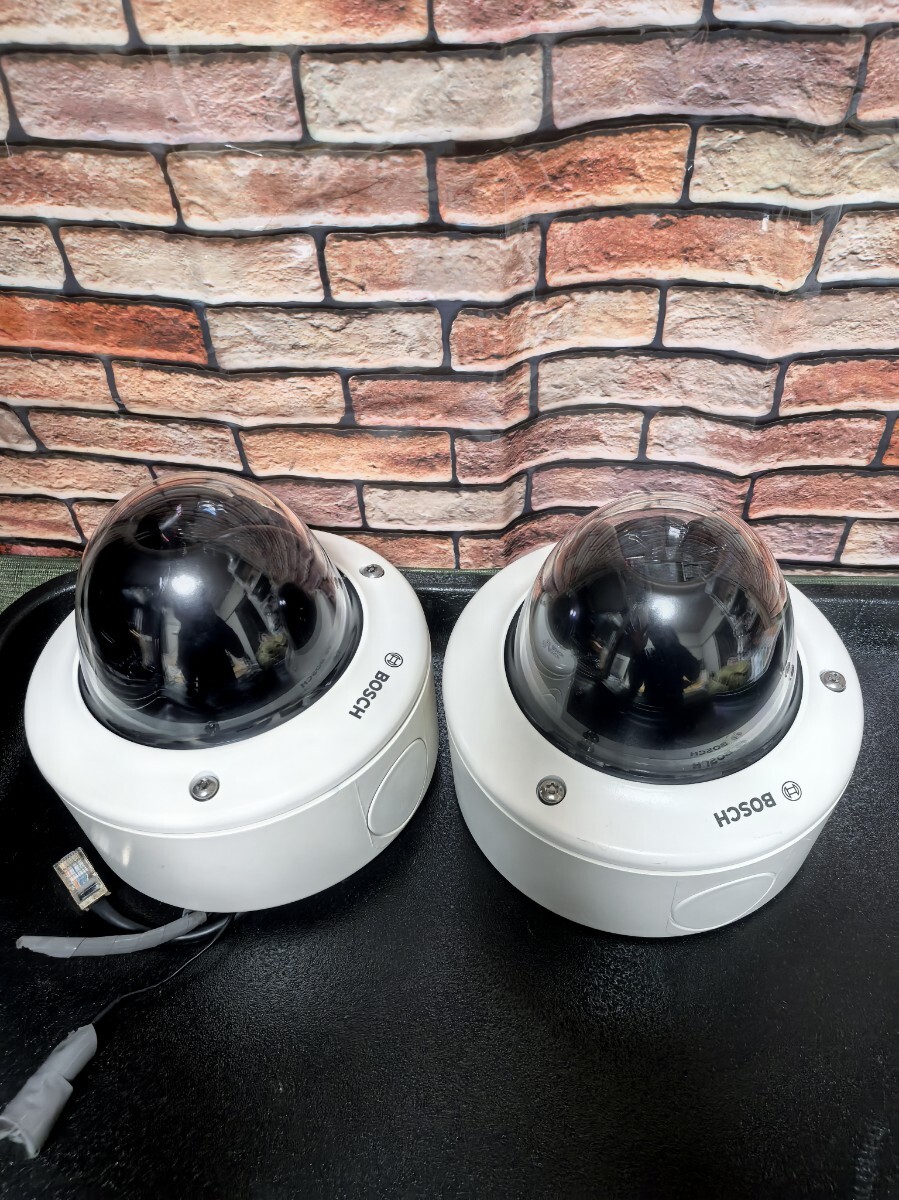 BOSCH 耐衝撃ドームカメラ (IVA機能なし)2本入 NIN-733-V03P中古現状。動作確認品。 防犯カメラ