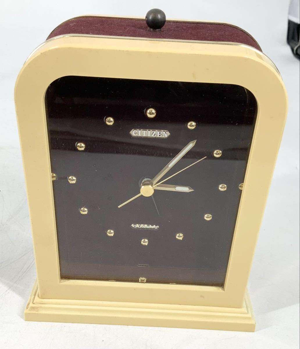 【27】時計　置き時計　シチズン　CITIZEN　現状品　インテリア　置物　小物　アナログ　クォーツ　テーブルクロック　中古