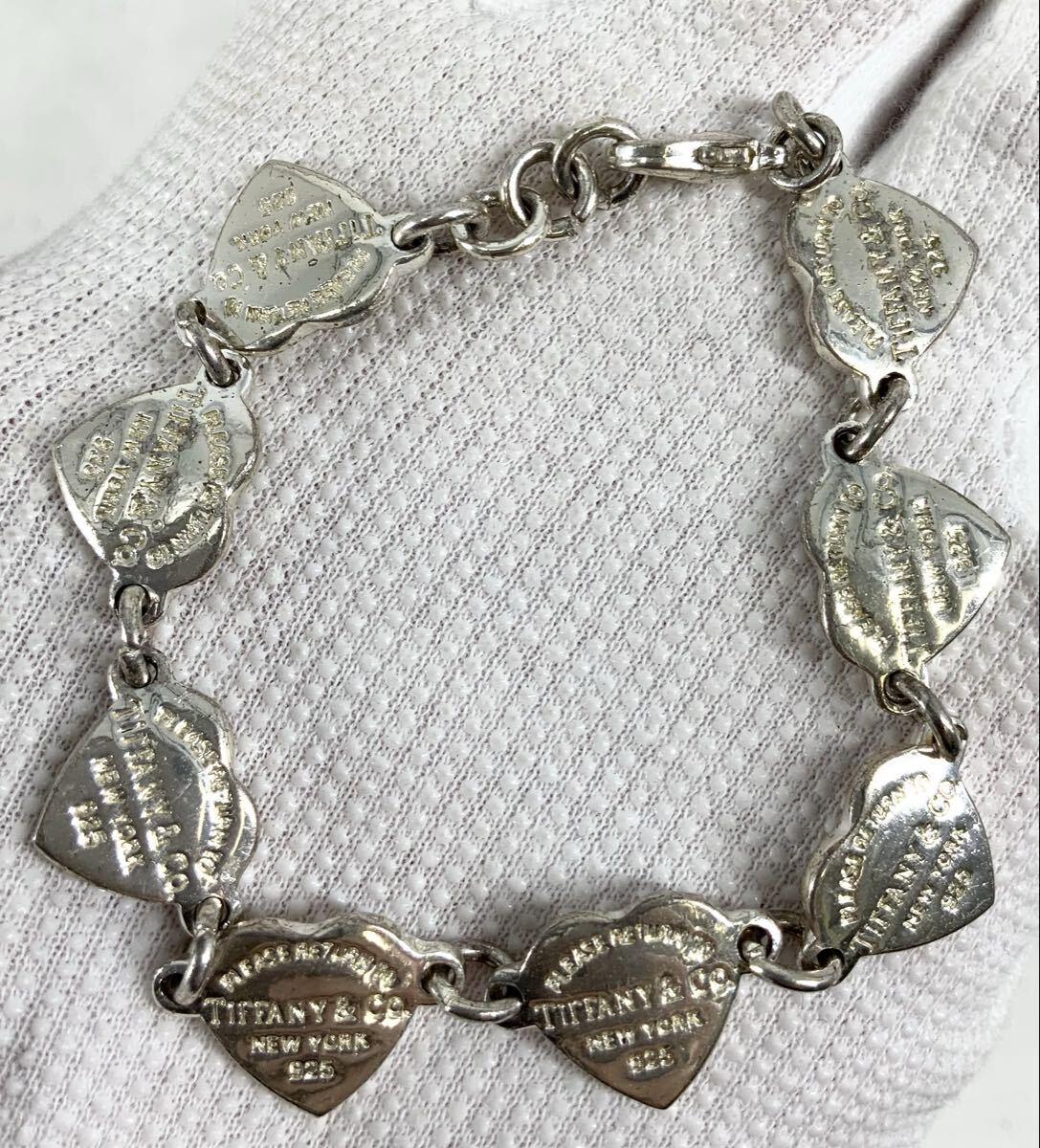 【12】ブレスレット　バングル　アクセサリー ティファニー TIFFANY&Co.　マルチハートタグ　SV925　シルバー　レディース　オールド　中古