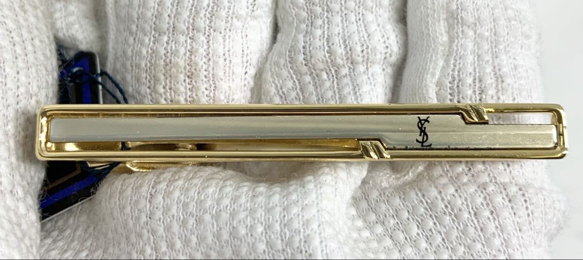 【12】ネクタイピン　タイピン　アクセサリー　イヴ・サンローラン　Yves Saint Laurent　メンズ　フォーマル　紳士　ビジネス　ロゴ　中古