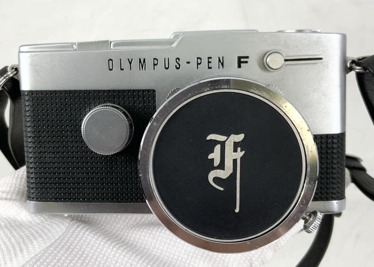 【26】フィルムカメラ　ハーフサイズカメラ　オリンパス　OLYMPUS　PEN-FT　現状品　シルバー　花文字　G.Zuiko Auto-s 40mm F1.4　中古