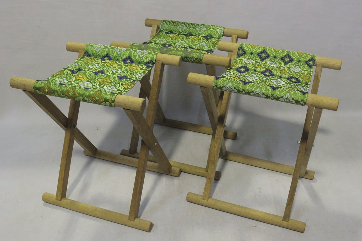 時代市場┃未使用長期在庫品┃白木胡床3脚組┃神仏具・調度品