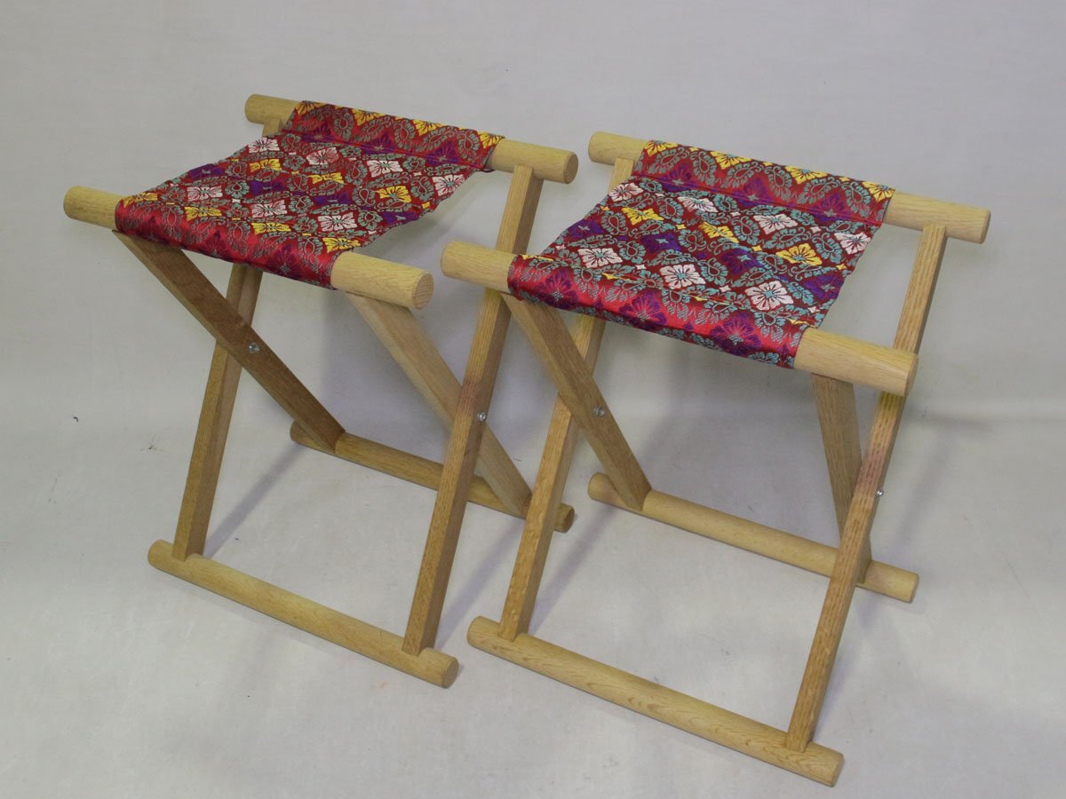 時代市場┃未使用長期在庫品┃白木胡床2脚組┃神仏具・調度品