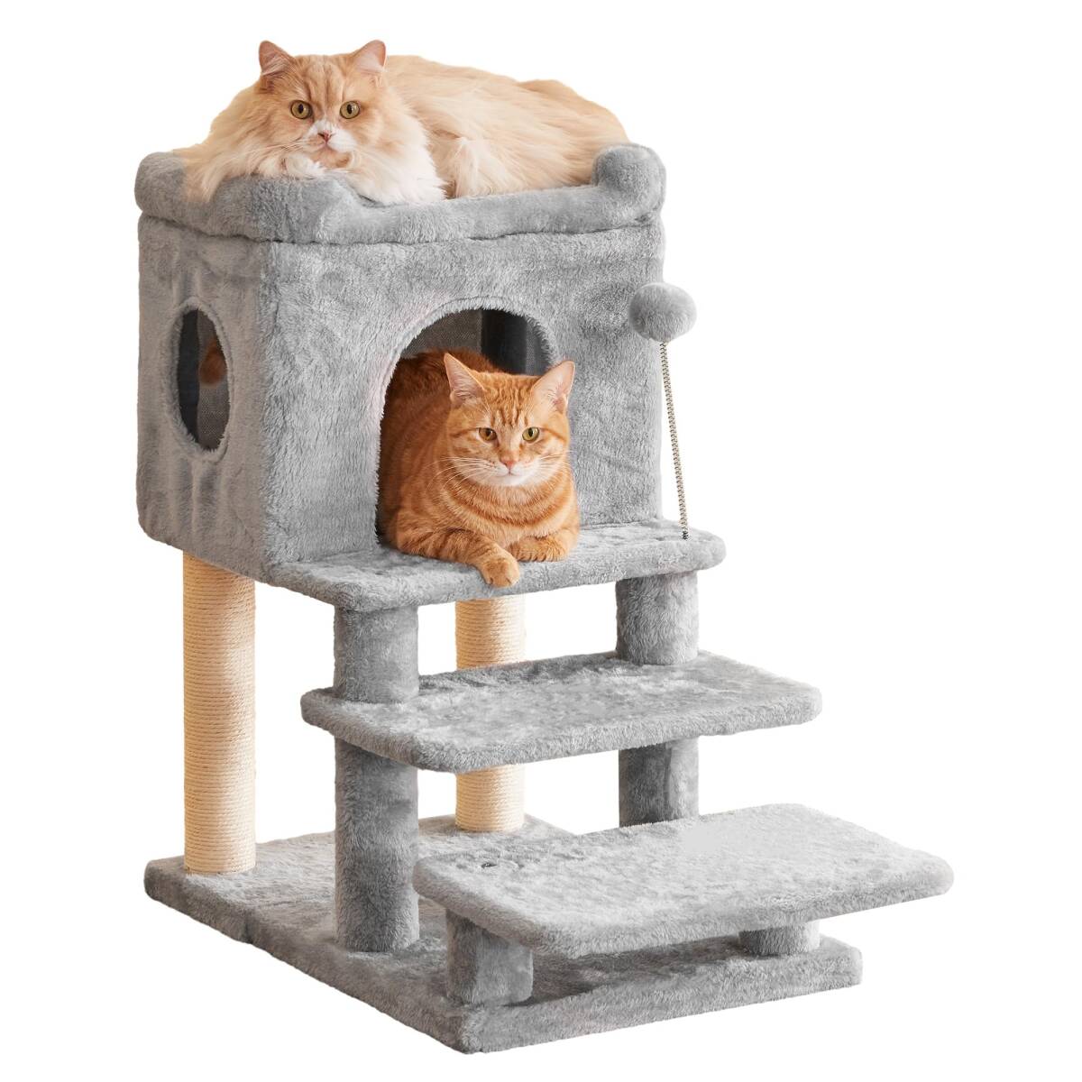 Mwpo シニア ジャンプの苦手な猫ちゃん 登りやすいステップ 広い階段タイプ 低い段差 広いステップ 爪とぎ キャットタワーmt